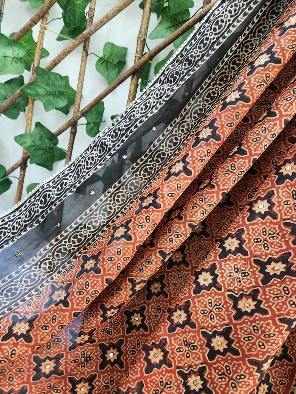 Natural dyed mukesh silk long dupatta