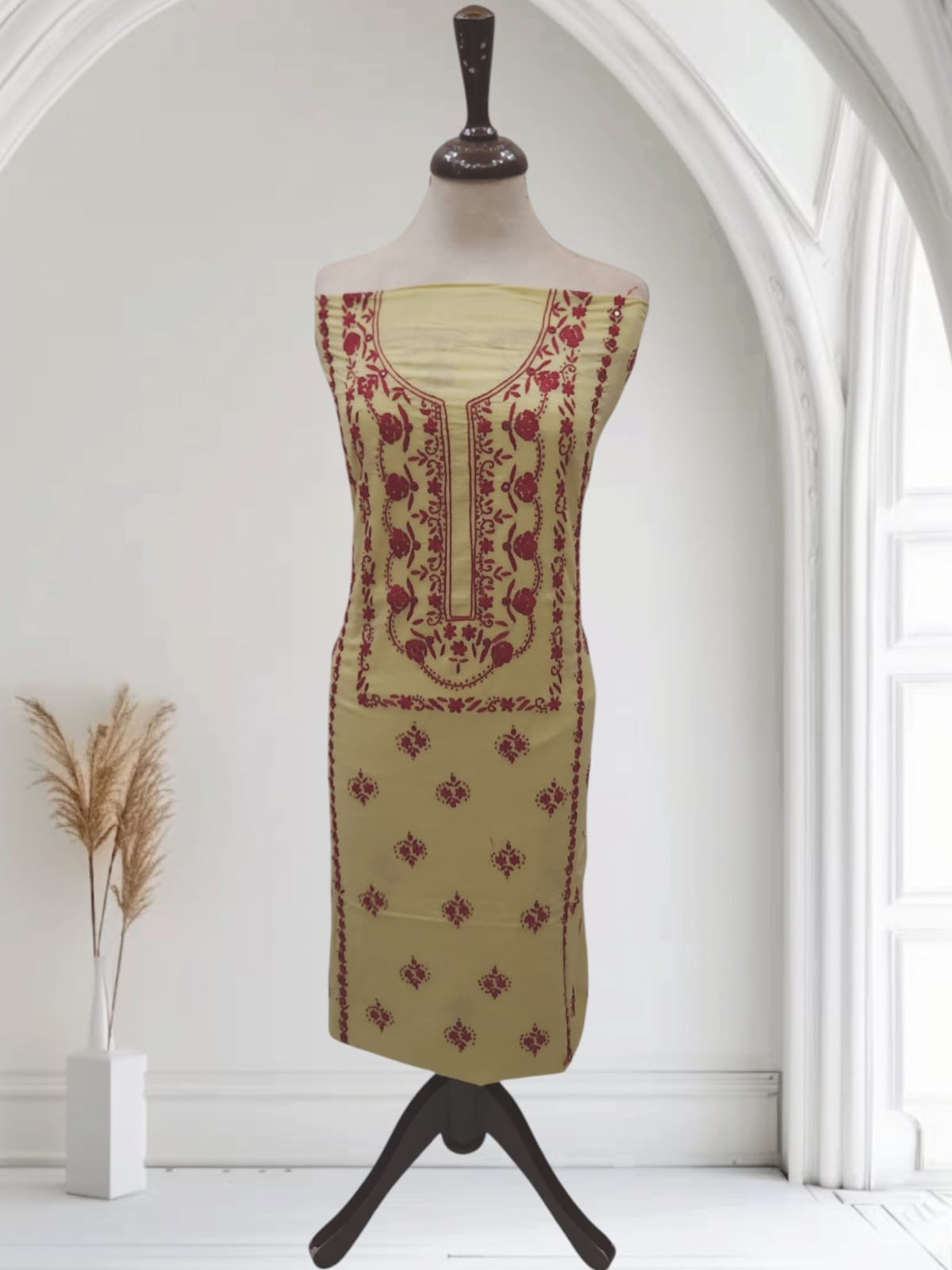 Budget lawn hand embroidered shirt