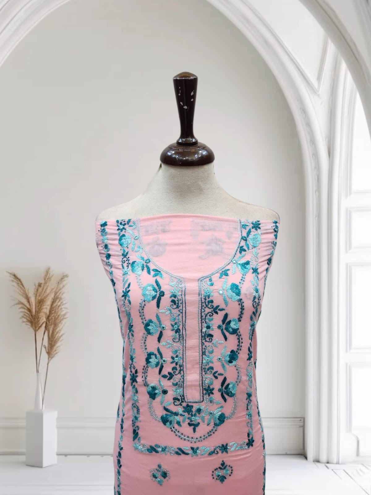 Lawn hand embroidered shirt
