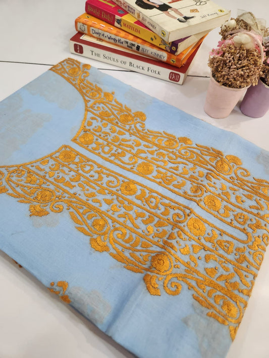 Lawn hand embroidered shirt