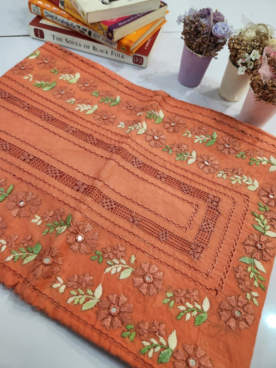 Tarkashi Lawn hand embroidered shirt