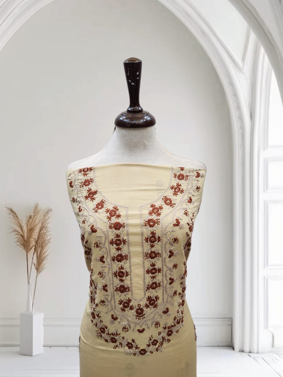 Lawn hand Embroidered shirt