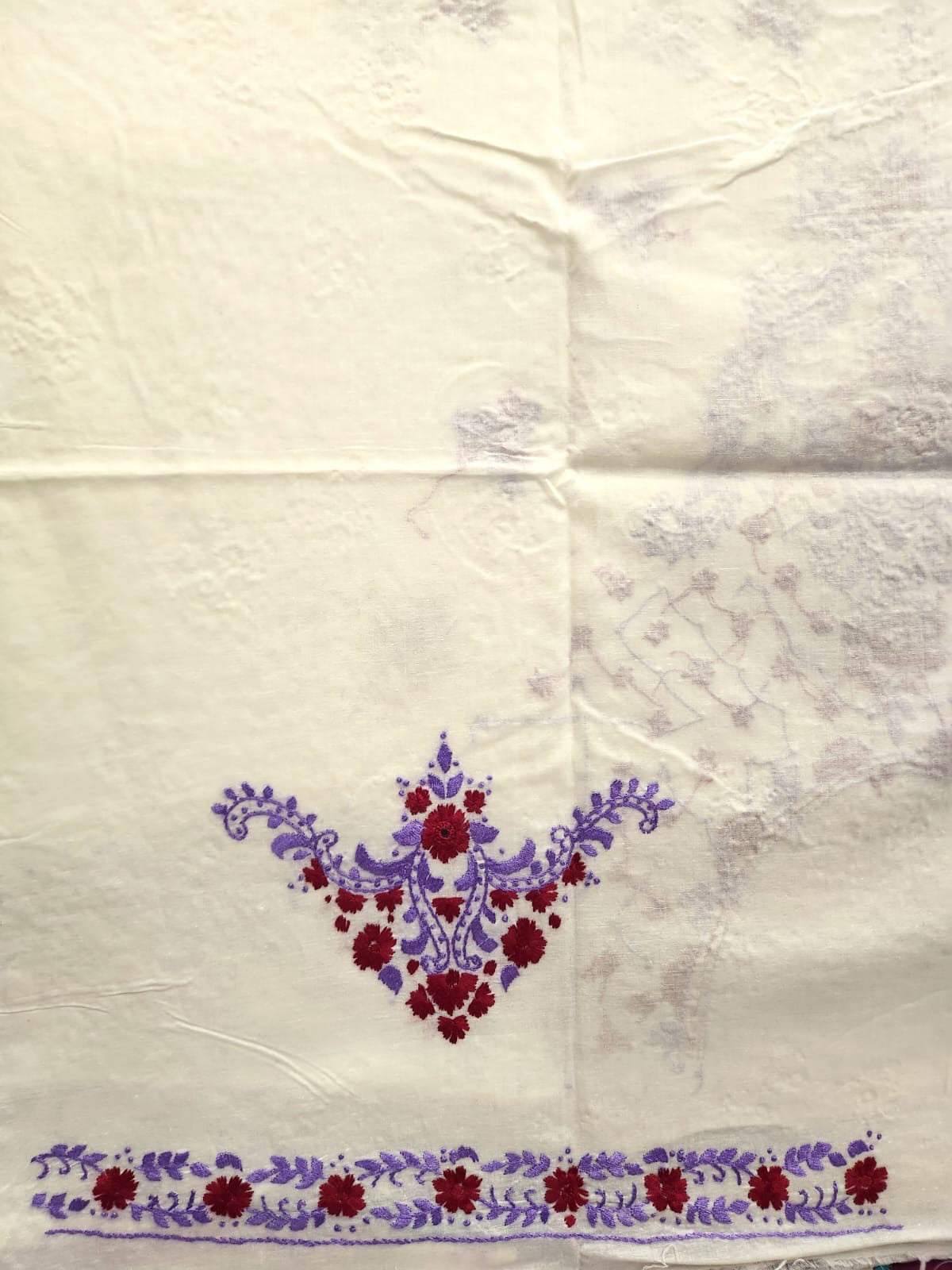 Lawn hand embroidered shirt
