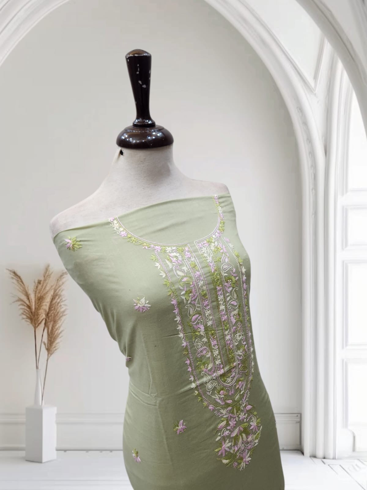 Lawn hand embroidered shirt