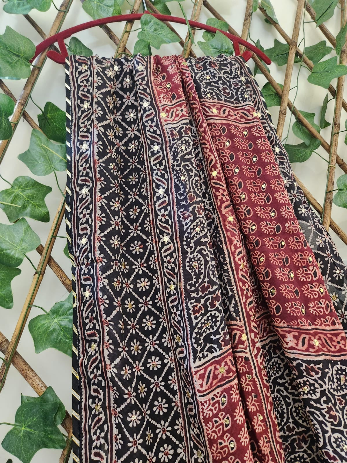 Silk Natural Dyed With Mukesh Dupatta