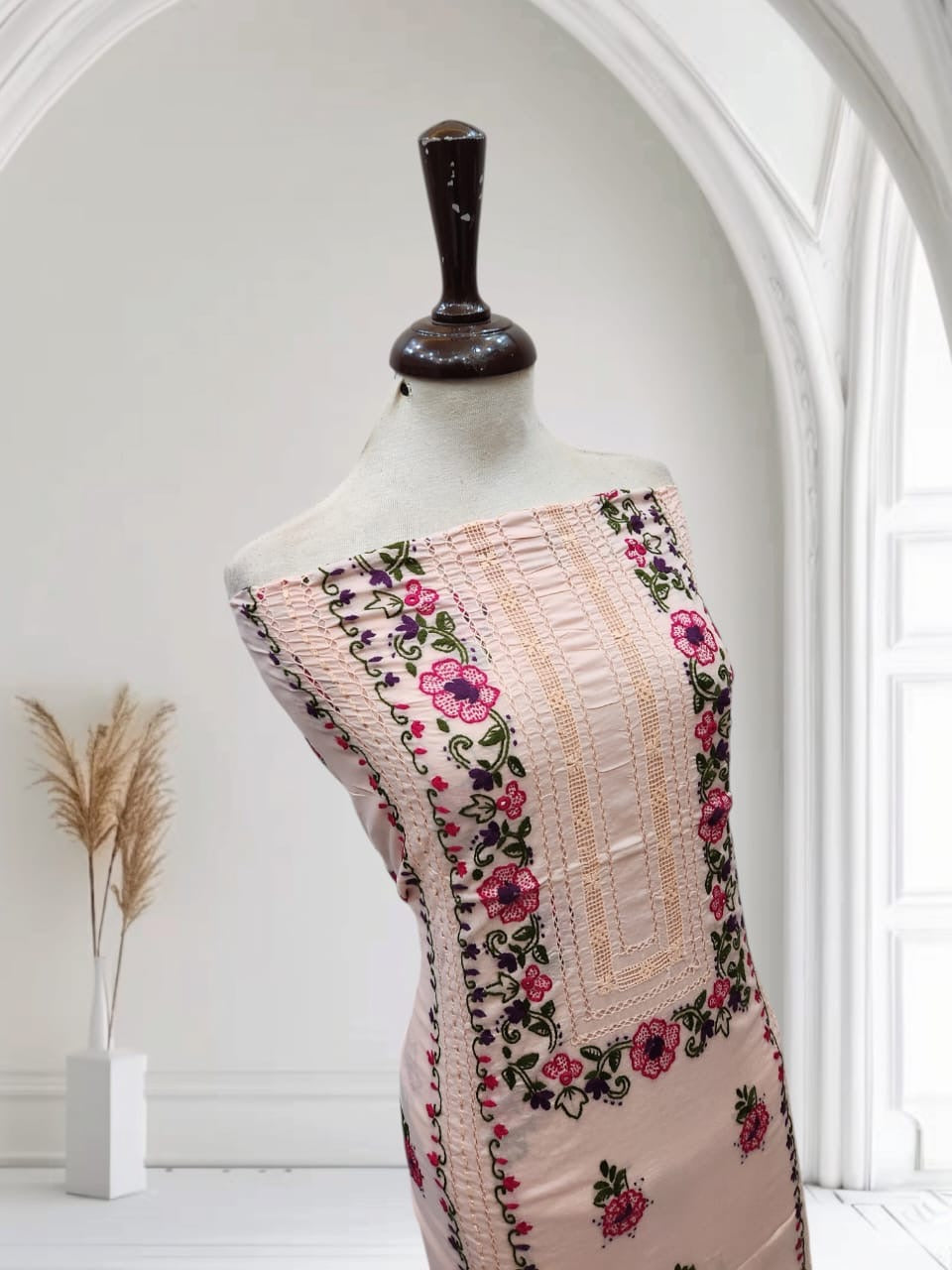 Tarkashi lawn hand embroidered shirt