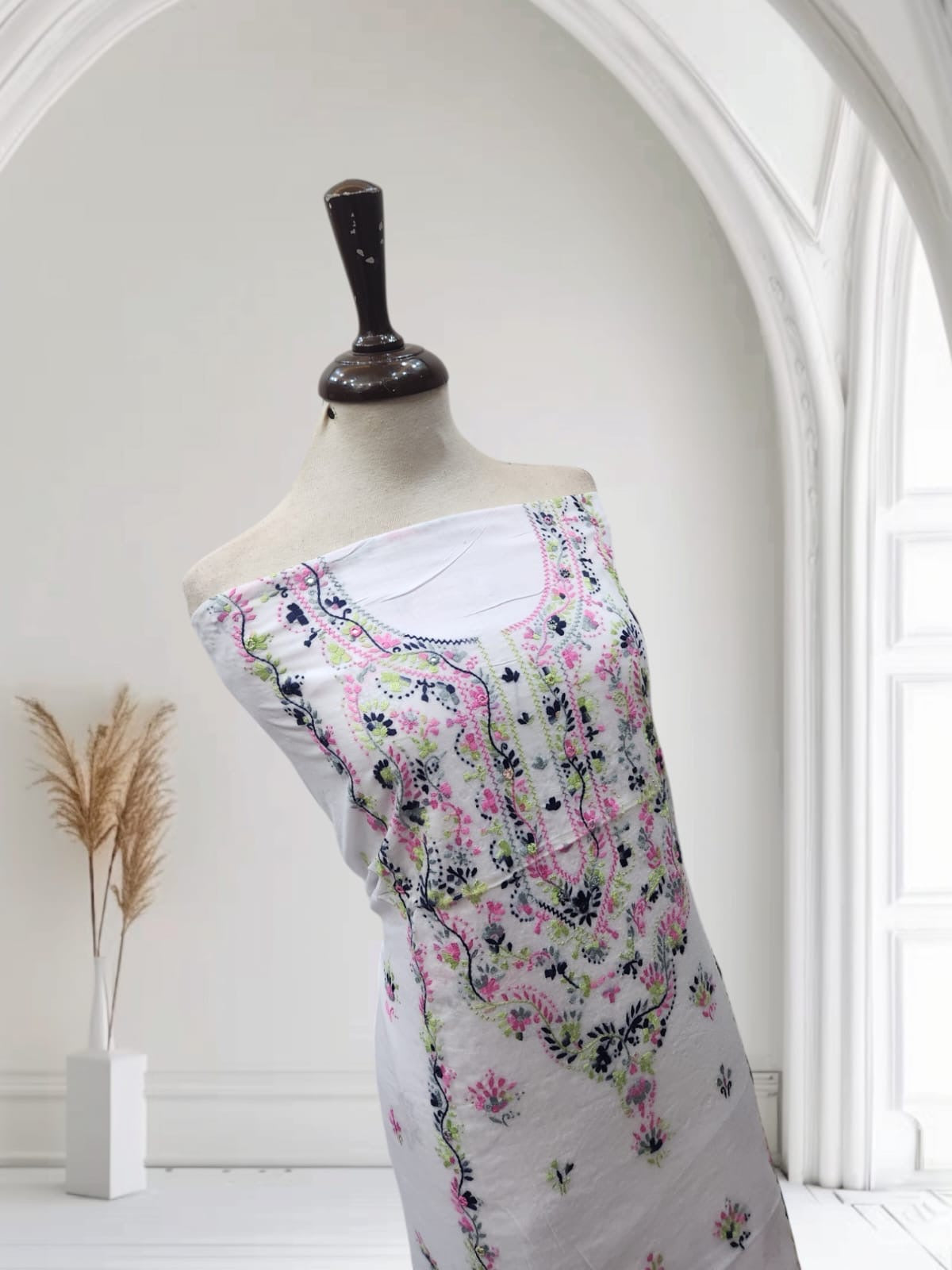 Lawn hand embroidered shirt