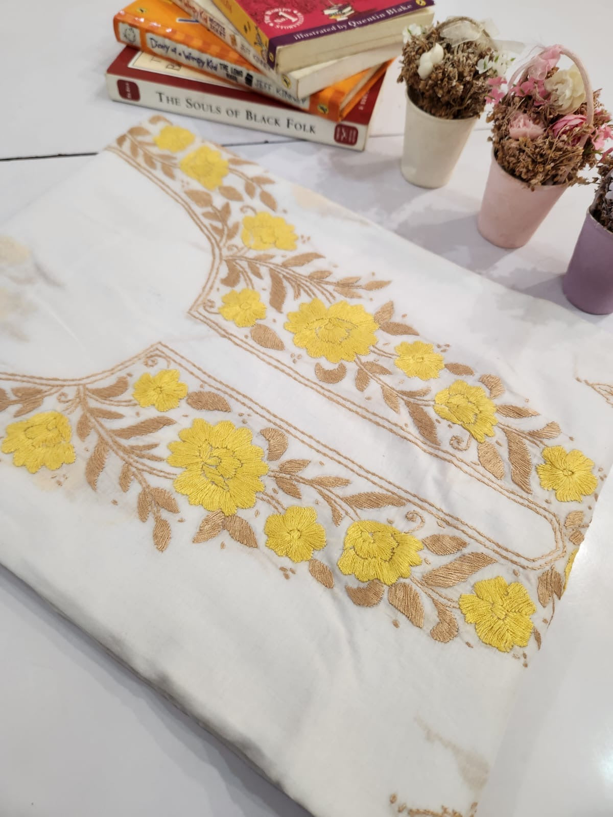Lawn hand embroidered shirt