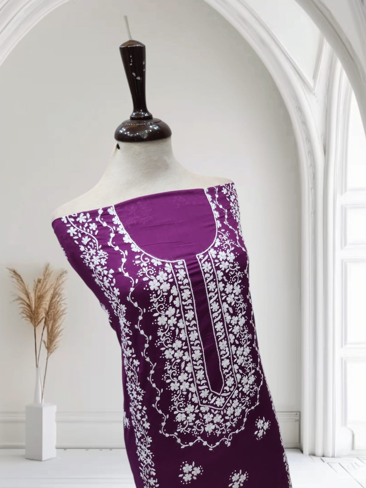 Lawn hand embroidered shirt