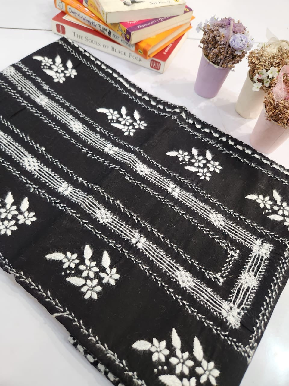 New arrival Tarkashi Lawn hand embroidered shirt Black