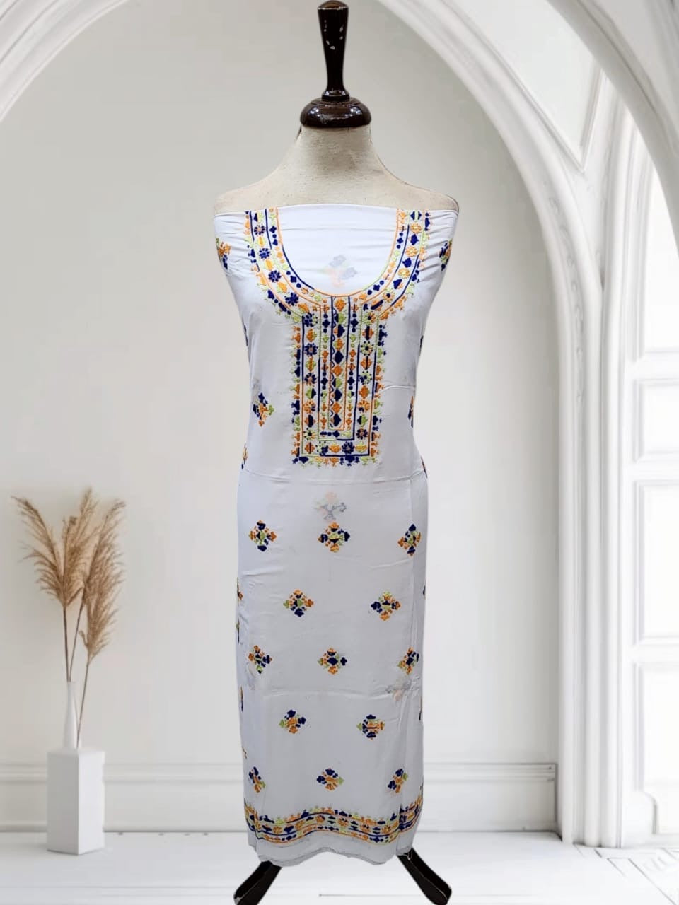 Lawn hand embroidered shirt
