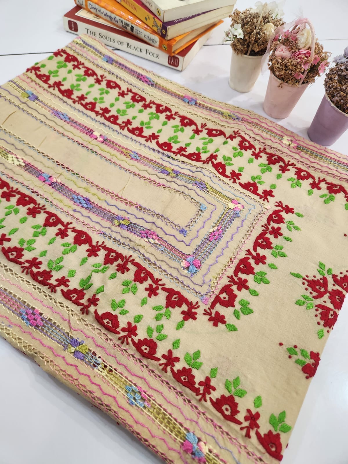 Tarkashi lawn hand embroidered shirt