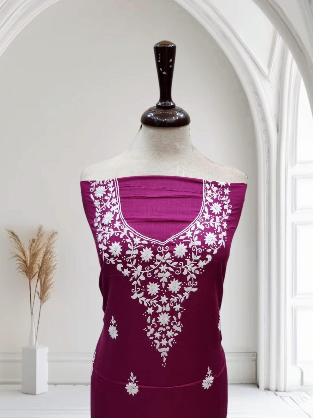 Lawn hand embroidered shirt