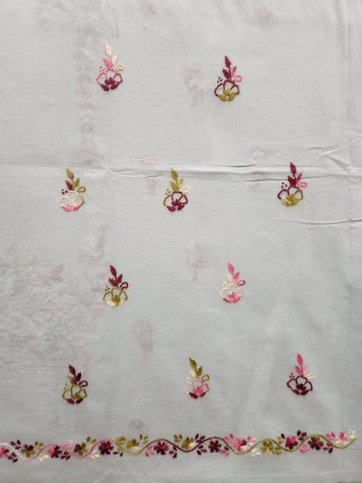 Lawn hand embroidered shirt