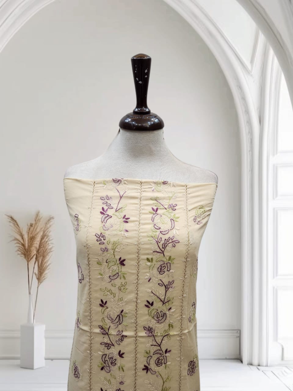 Tarkashi lawn hand embroidered shirt