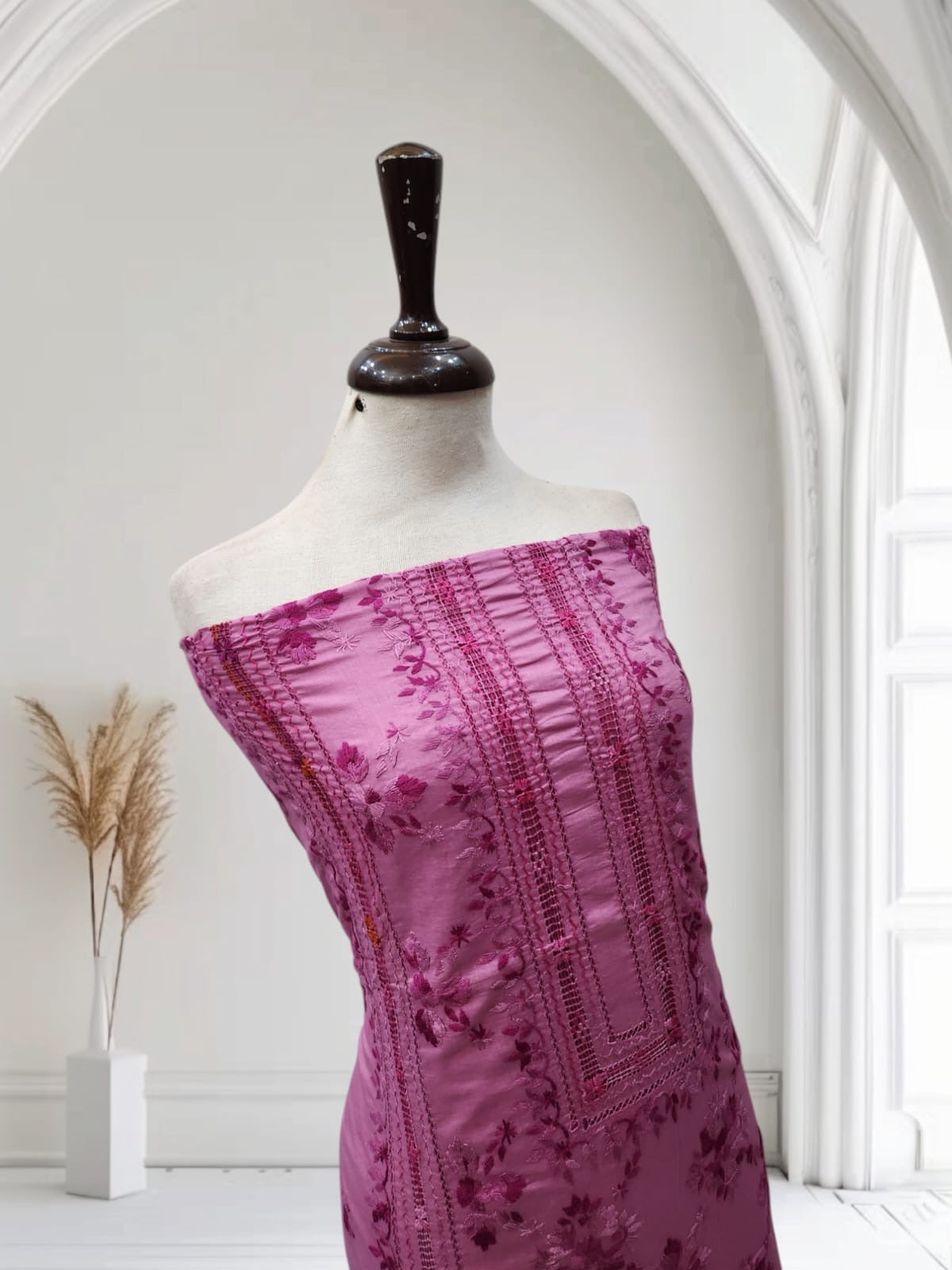 Tarkashi lawn hand embroidered shirt
