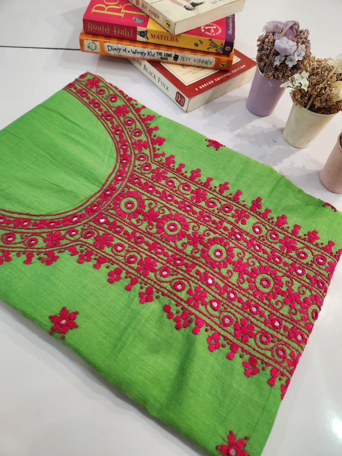Branded lawn hand embroidered shirt
