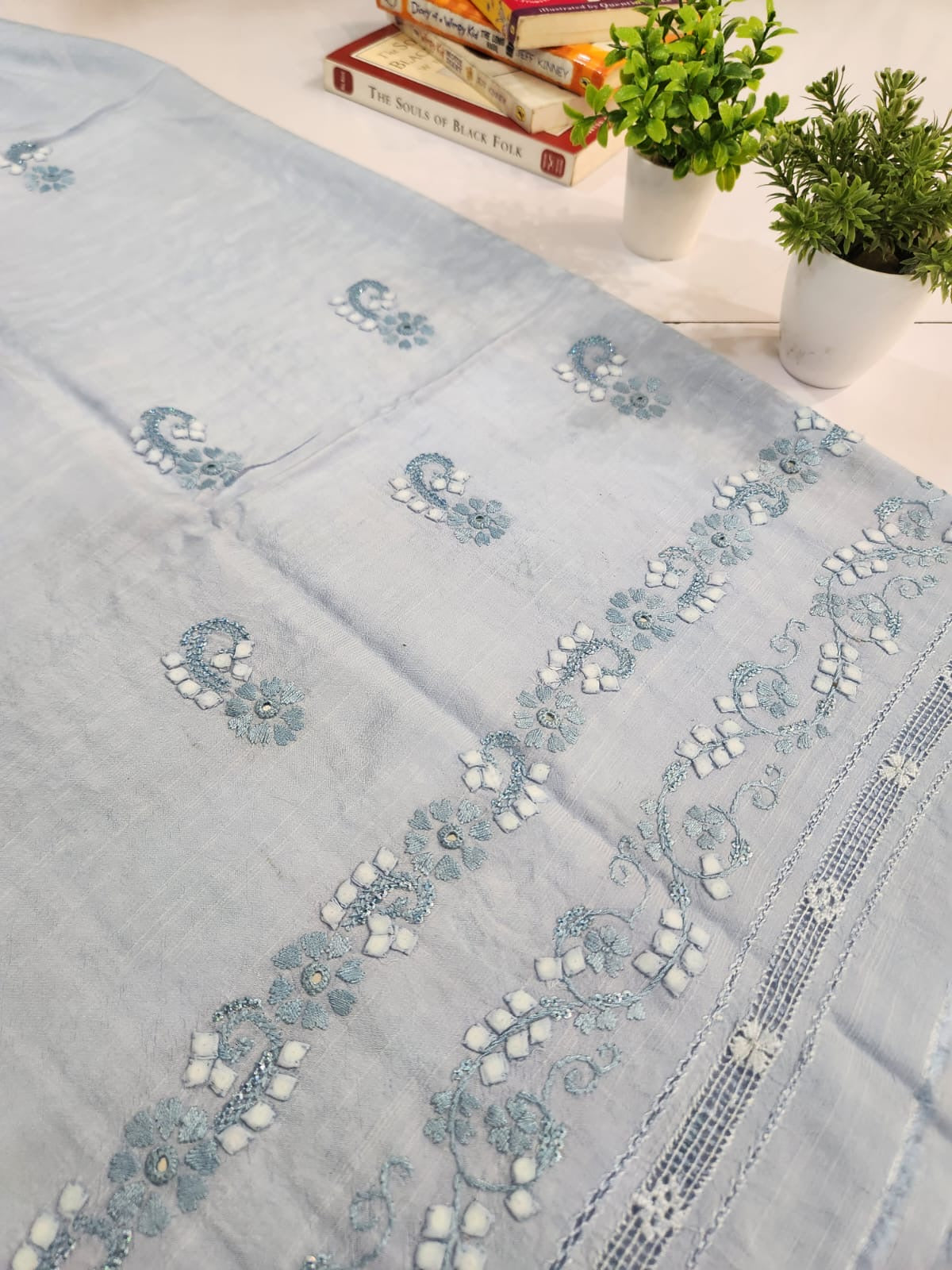 Premium Raw silk patti work 3pc (advance payment)