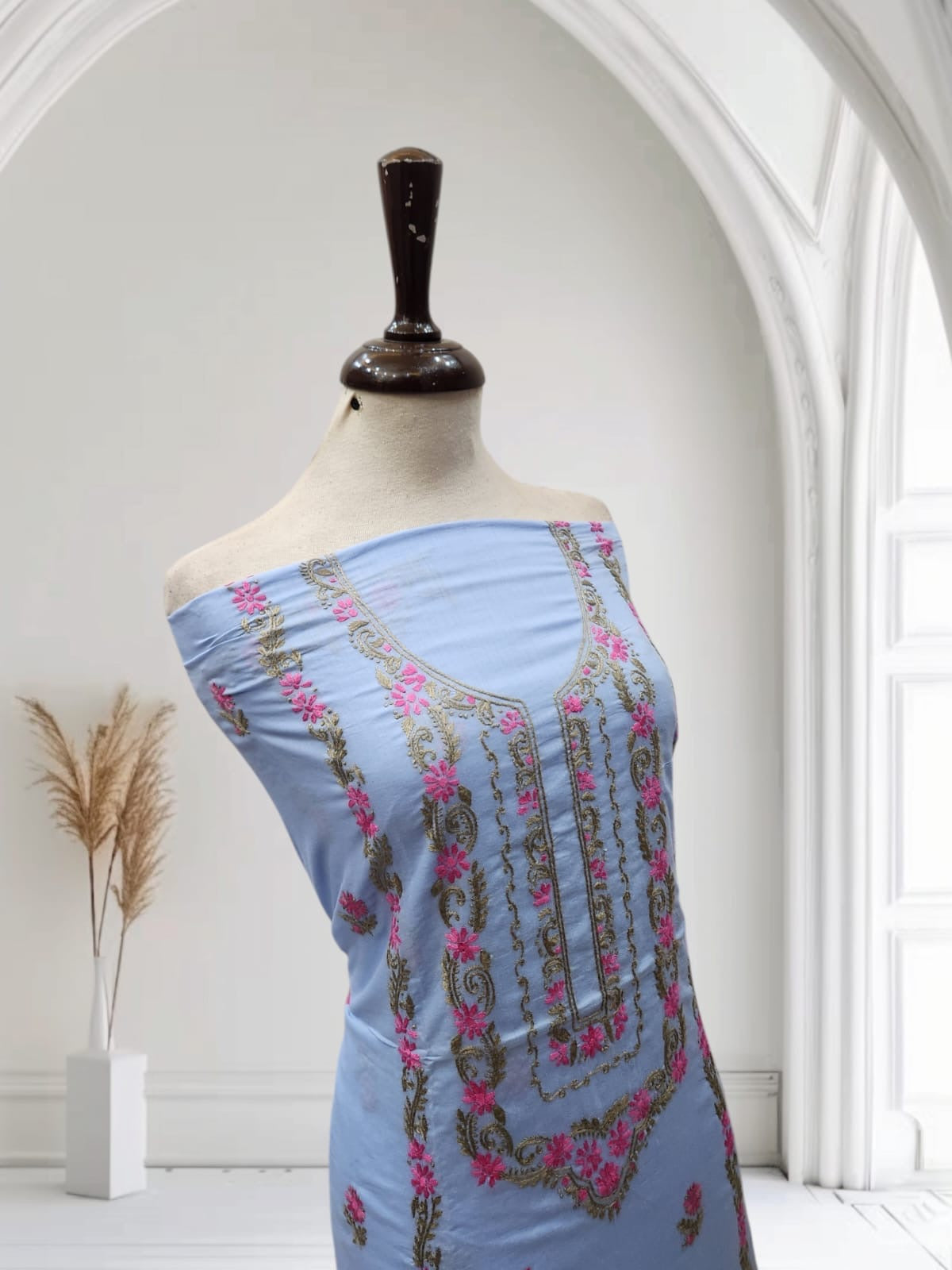 Lawn hand embroidered shirt