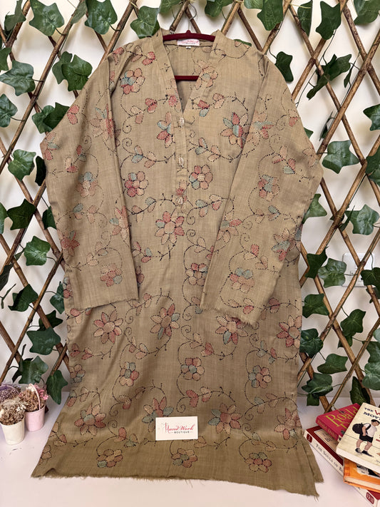 Pashmina kantha kurta size large