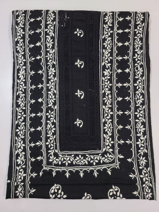 Tarkashi Applique lawn 2pc beige with black
