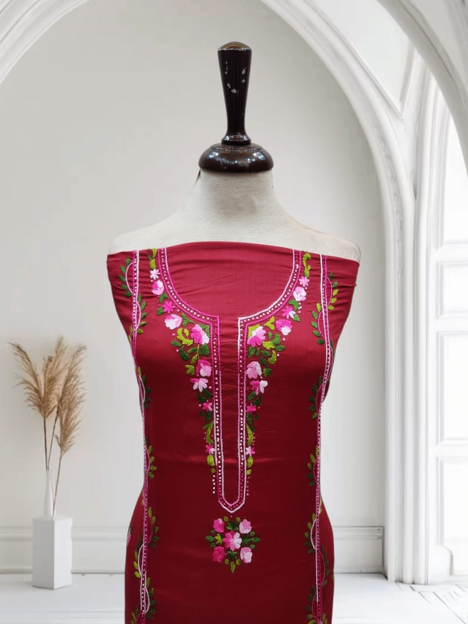 Premium lawn hand embroidered shirt