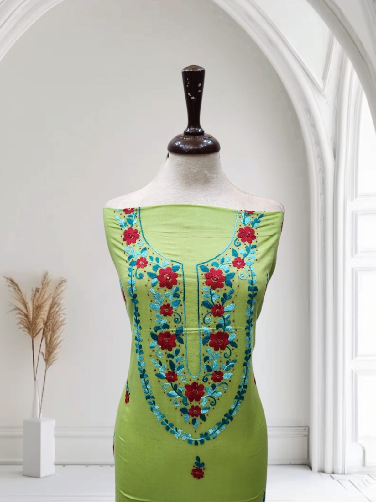 Lawn hand embroidered shirt