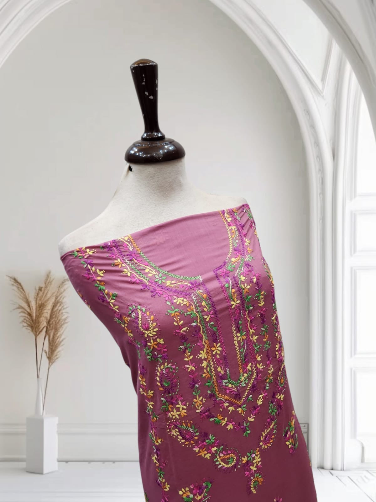 Lawn hand embroidered shirt