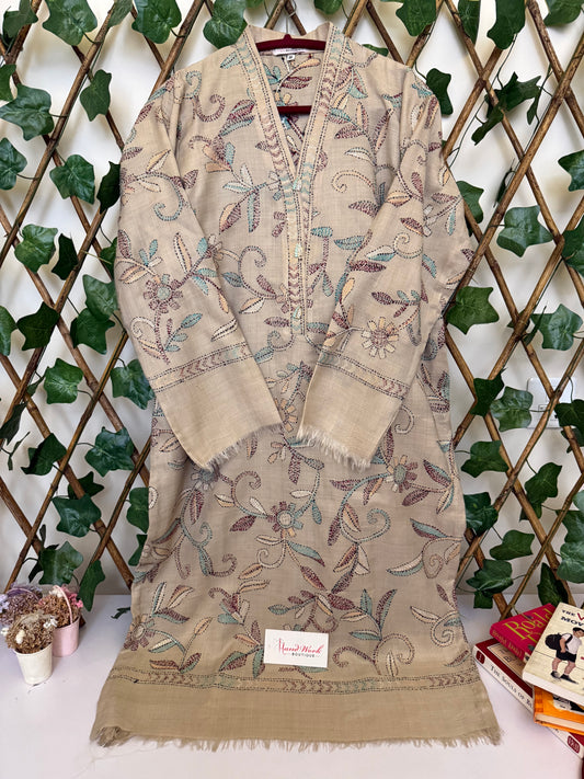 Pashmina kantha kurta size medium