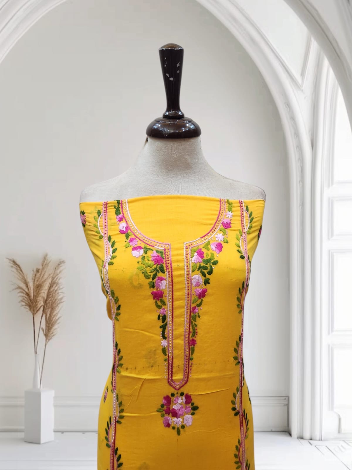 Lawn hand embroidered shirt