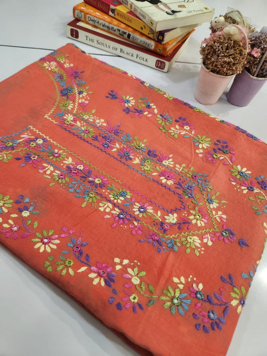 Lawn hand embroidered shirt