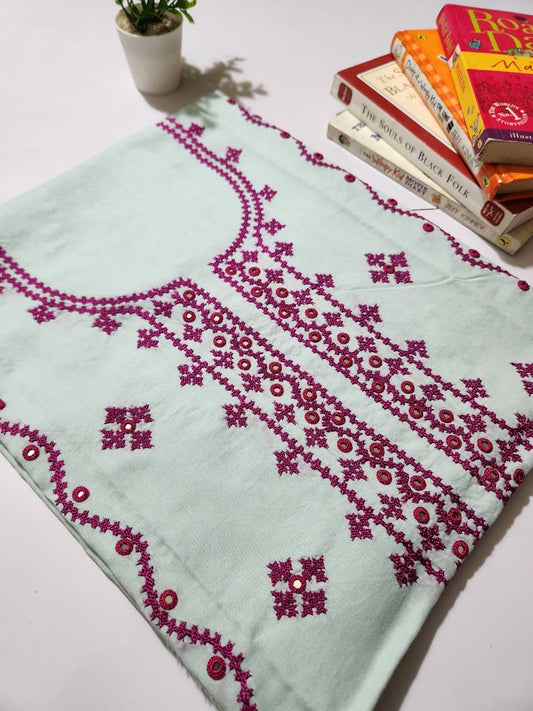 Lawn Sindhi hand embroidered shirt
