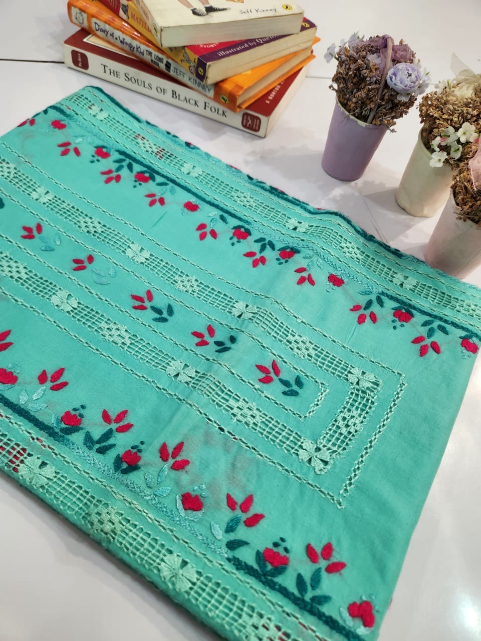 Tarkashi lawn hand embroidered shirt
