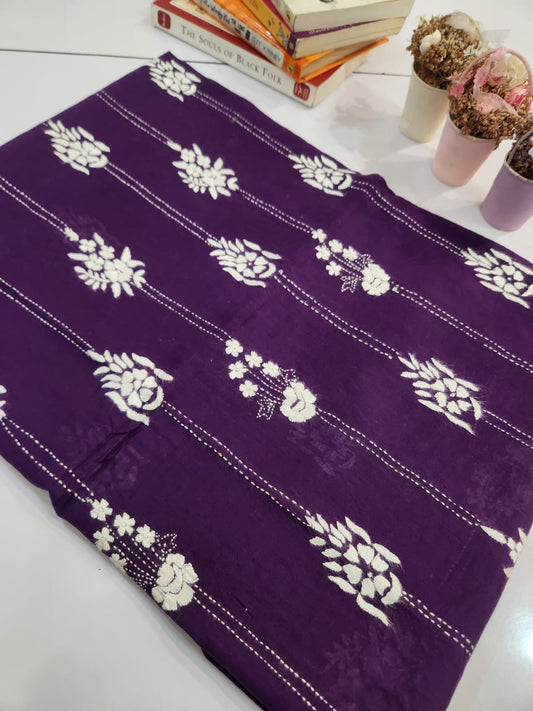 Lawn hand embroidered jaal style shirt