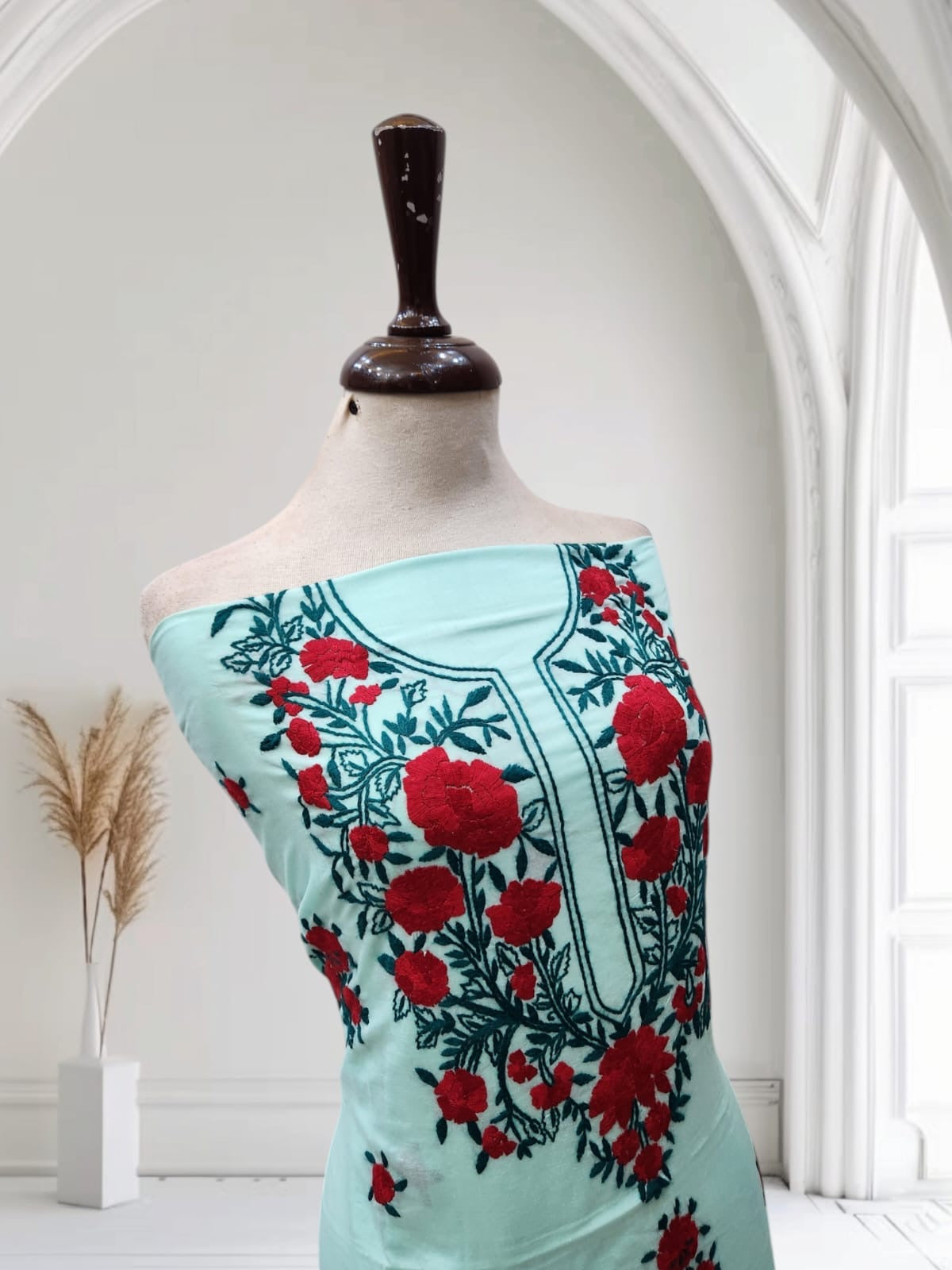 Lawn hand embroidered shirt