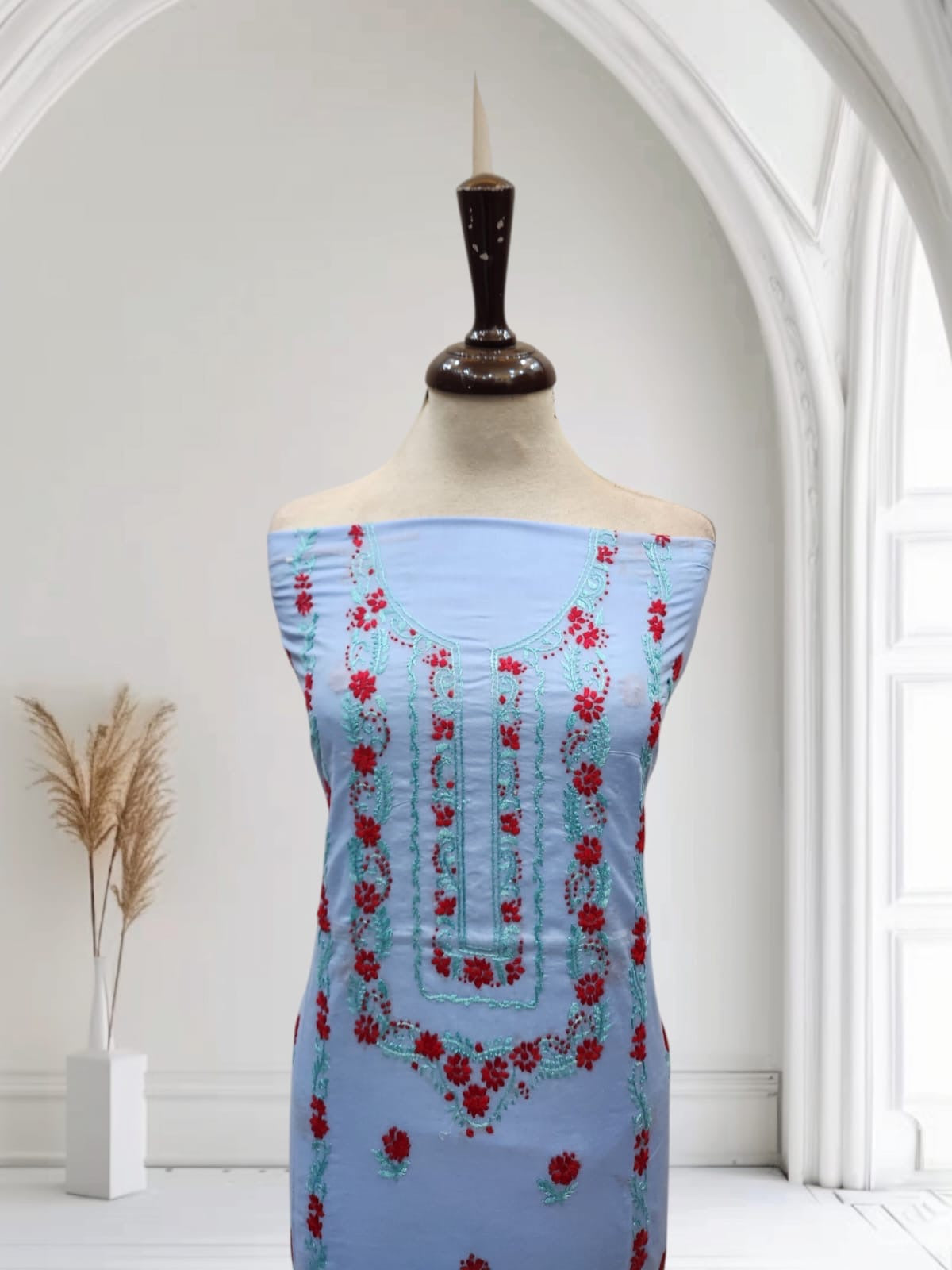 Lawn hand embroidered shirt