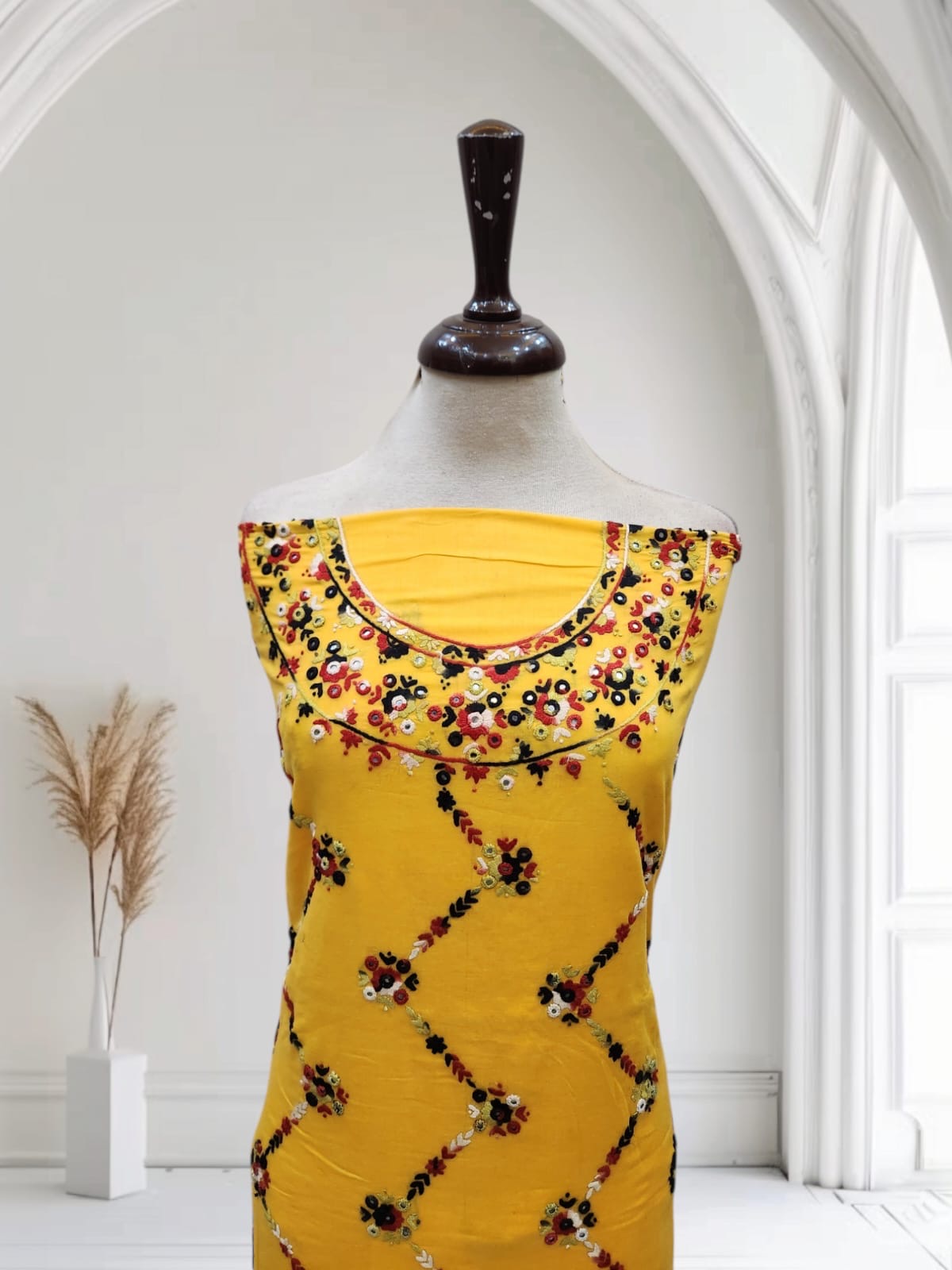 Lawn hand embroidered shirt