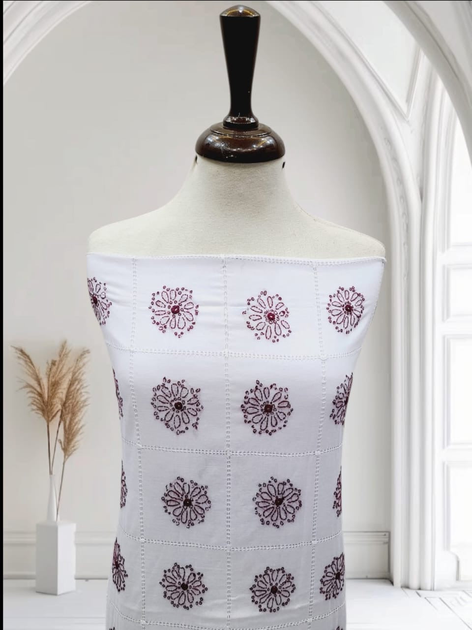 White Tarkashi box shedow shirt