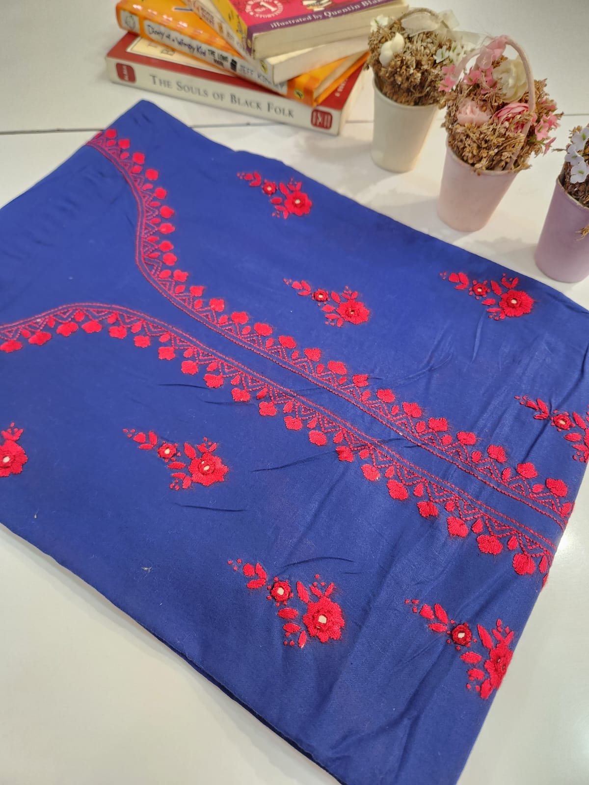 Lawn hand embroidered shirt