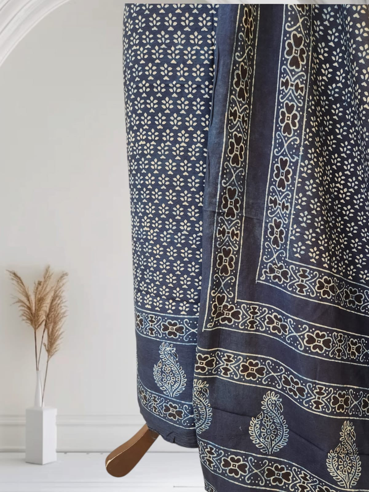 Linen natural dyed 2pc shirt dupatta