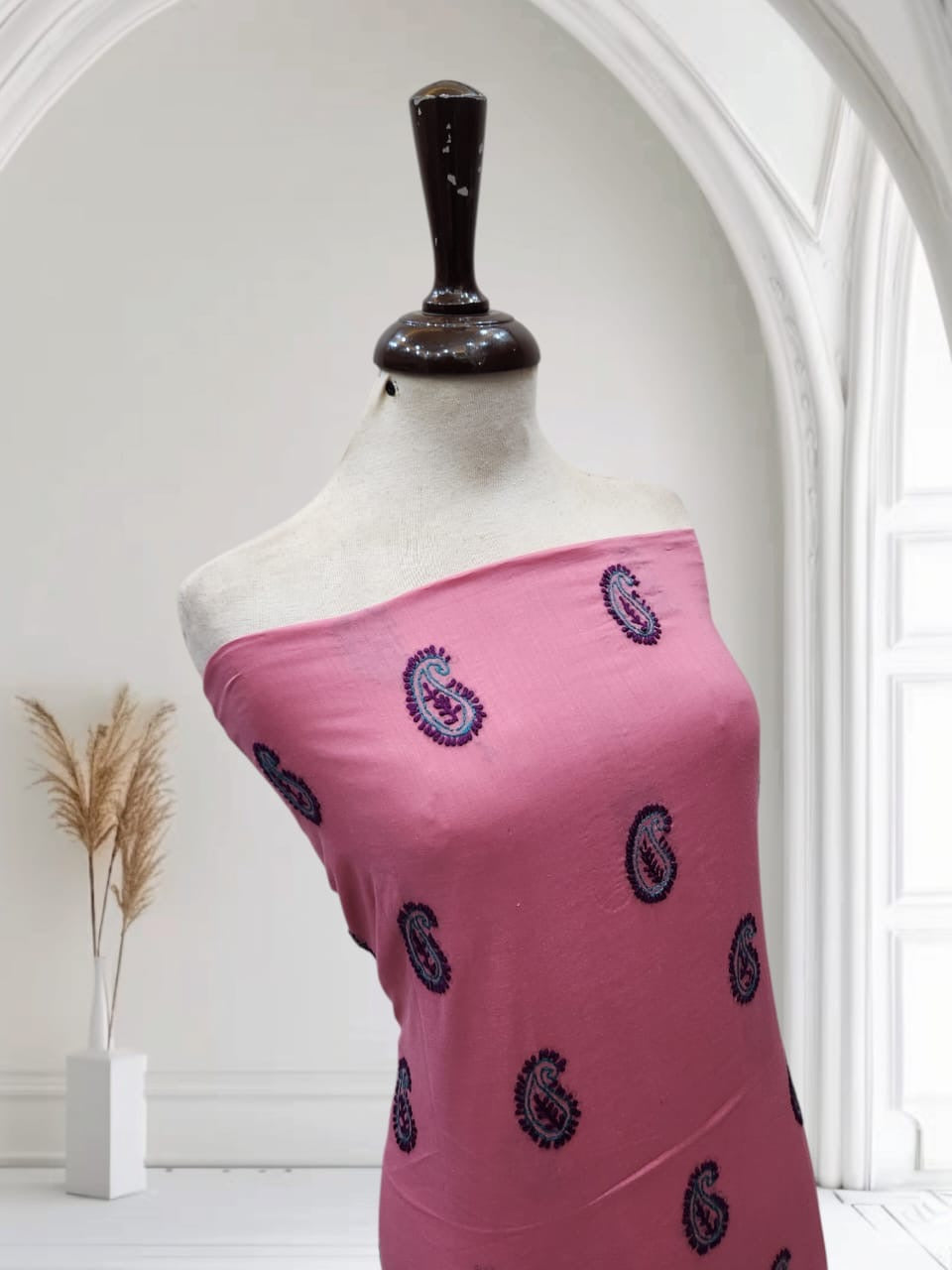 Lawn casual hand embroidered shirt