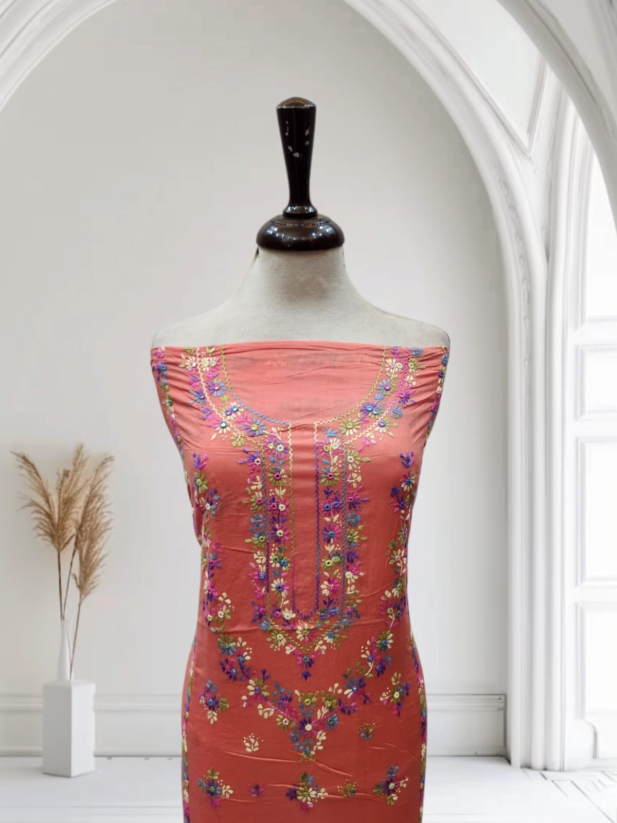 Lawn hand embroidered shirt