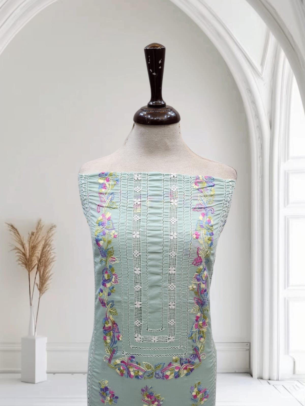 Tarkashi lawn hand embroidered shirt