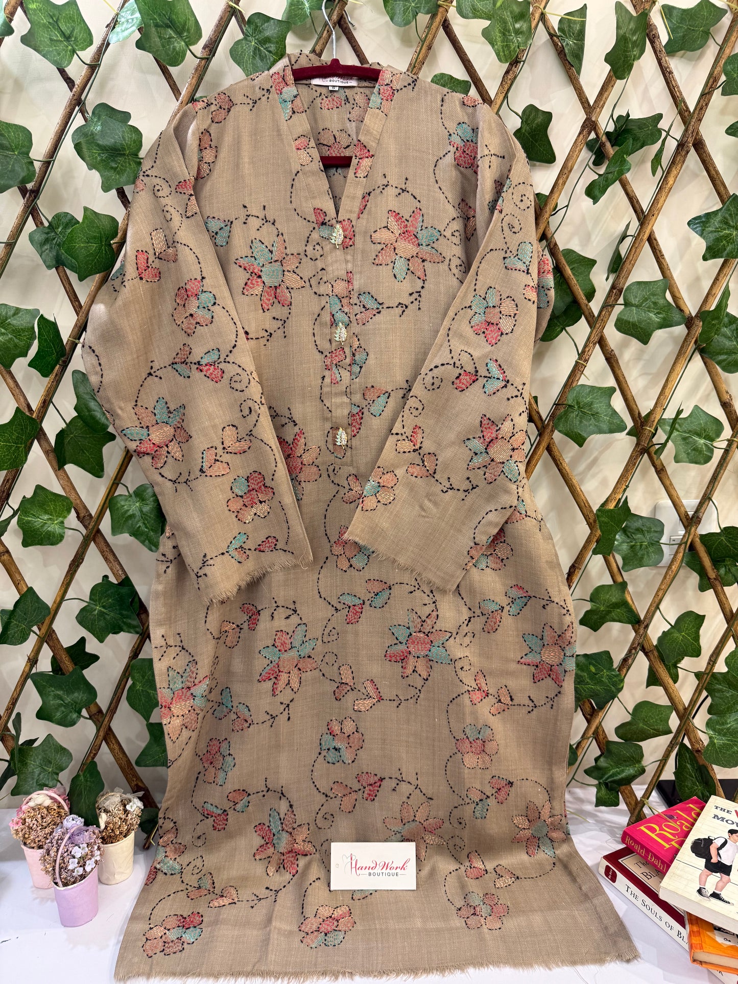 Pashmina kantha kurta size small