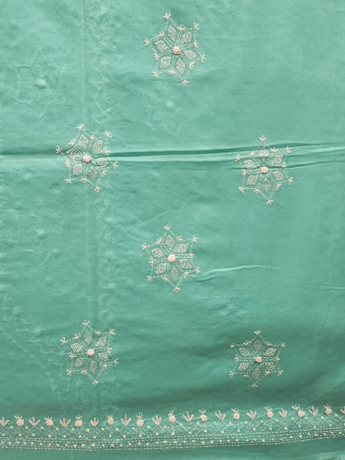 Kanthakari with bor lawn hand embroidered shirt