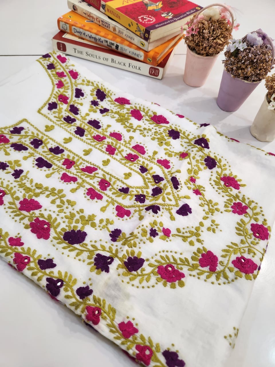 Lawn hand embroidered shirt