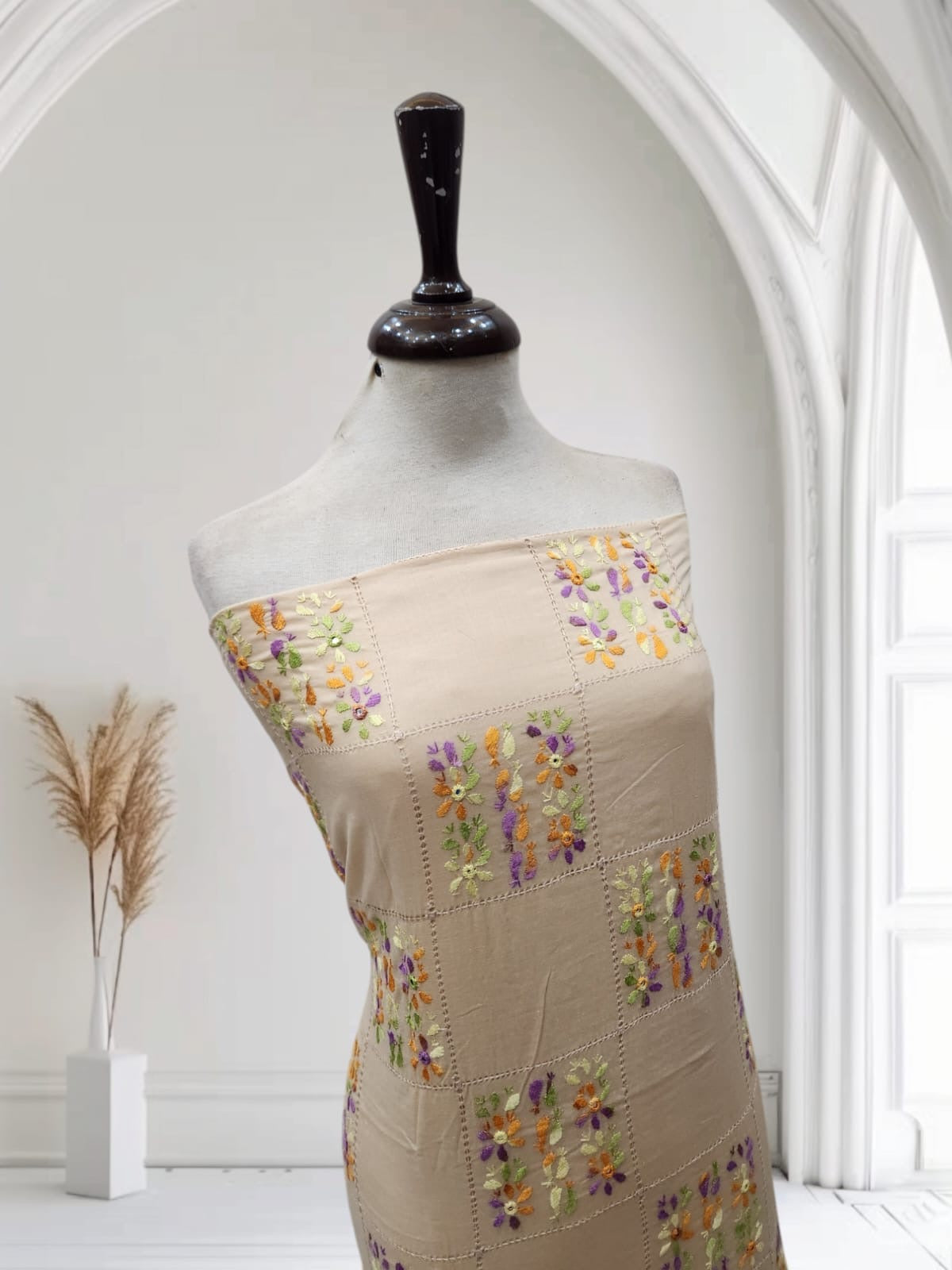 Tarkashi lawn hand embroidered shirt