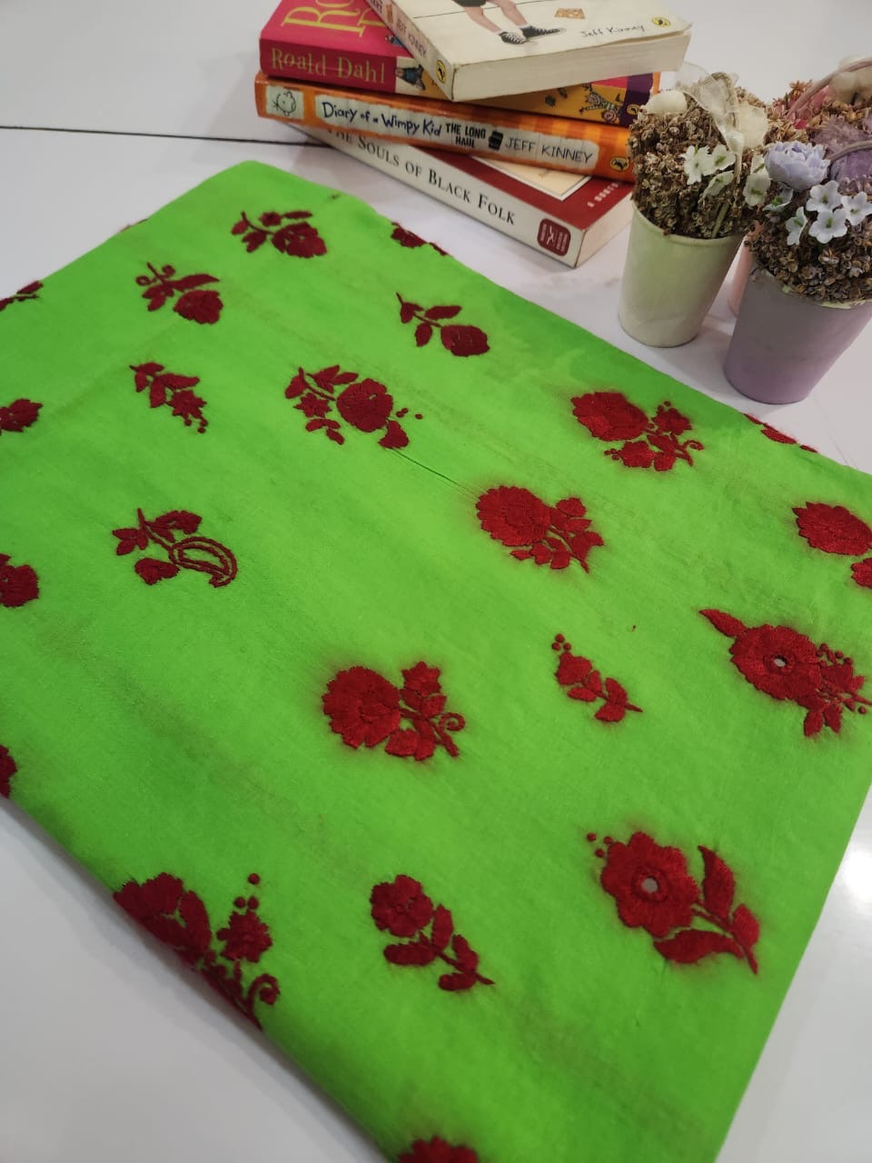 Branded lawn hand embroidered ulta sedha design