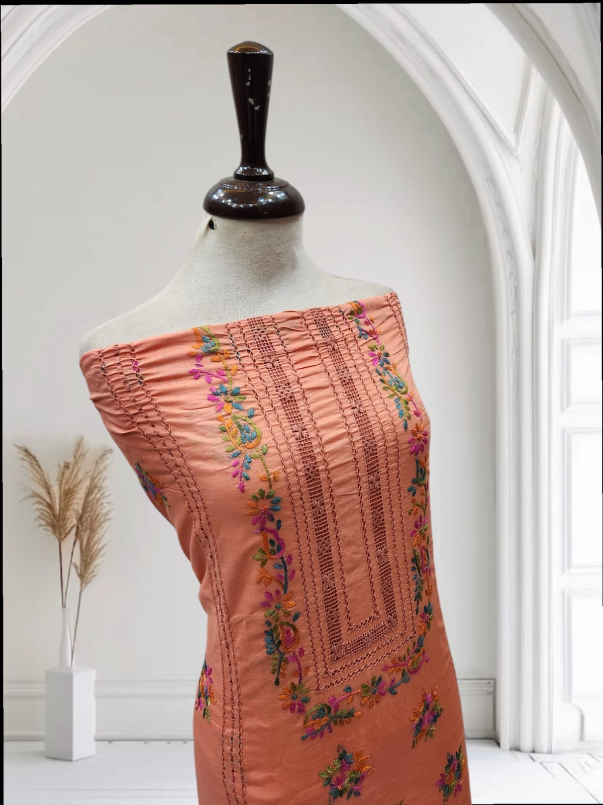 Worku Butic Tarkashi lawn hand Embroidered shirt – Hand Work Boutique