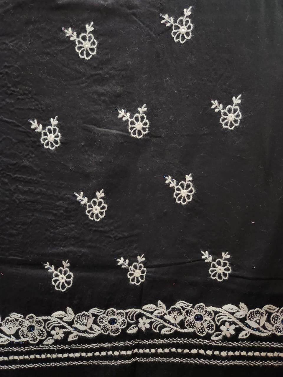 Tarkashi lawn hand embroidered jaal shirt